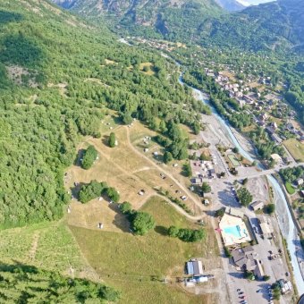 Vue aérienne - camping du freyssinet