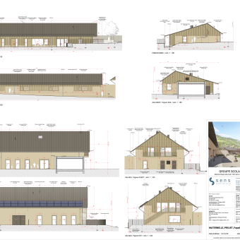 Projet des façades du bâtiment maternelle