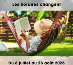 Horaires été Bibliothèque Vallouise-Pelvoux