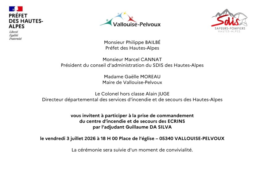 INVITATION PRISE DE COMMANDEMENT
