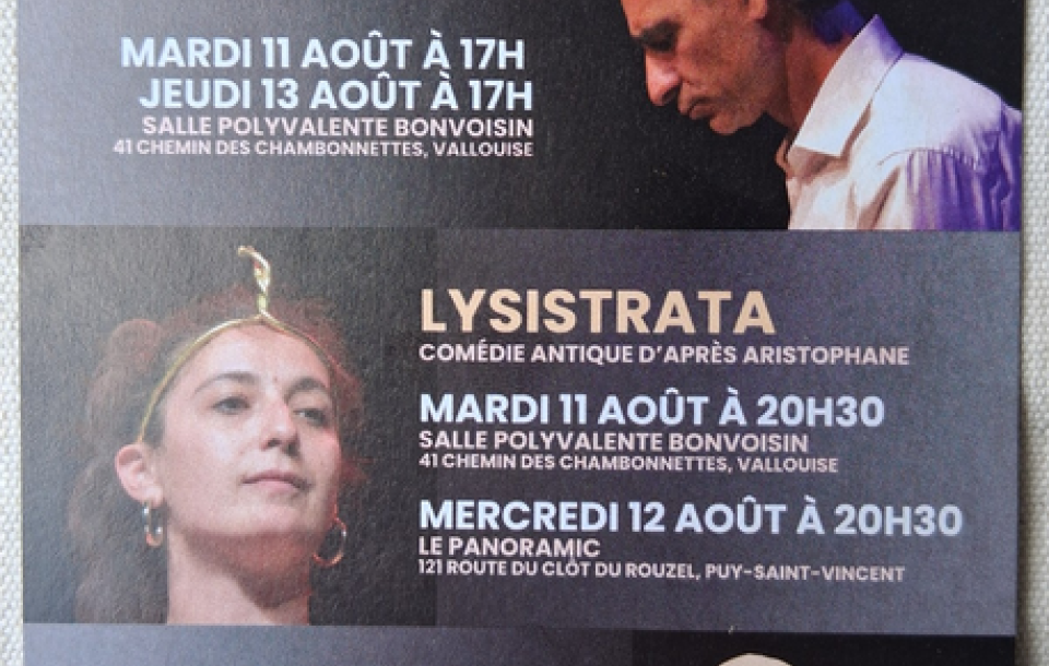 Festival de théâtre association "Le Rev" du 11 au 13 aout 2026