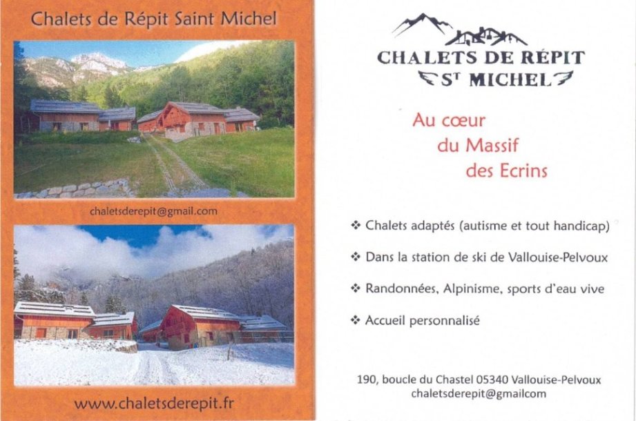 Flyer Chalets de Répit Saint Michel